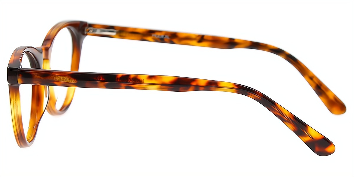 Tortoise Oval Refined Metal Eyeglasses