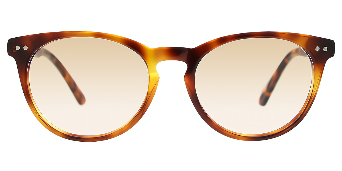 Tortoise Oval Refined Metal Eyeglasses