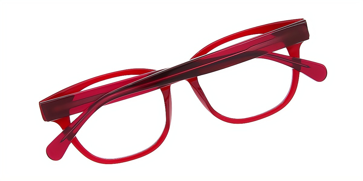 Red Cat Eye Fancy Acetate Eyeglasses