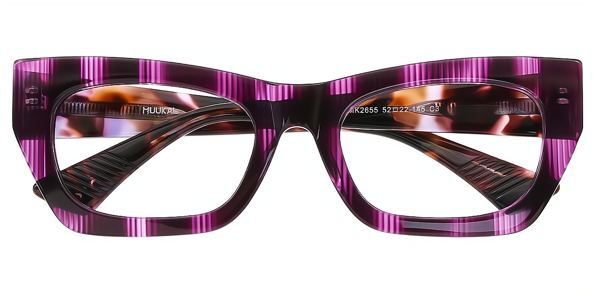 Purple Butterfly Geek-Chic Acetate Eyeglasses