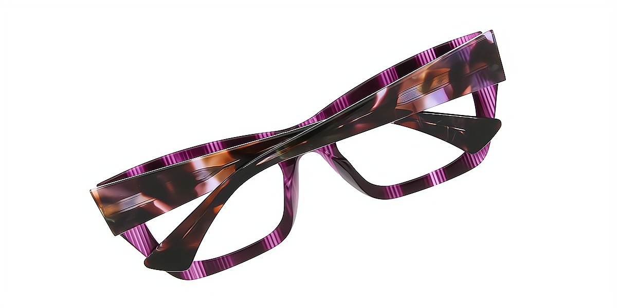 Purple Butterfly Geek-Chic Acetate Eyeglasses