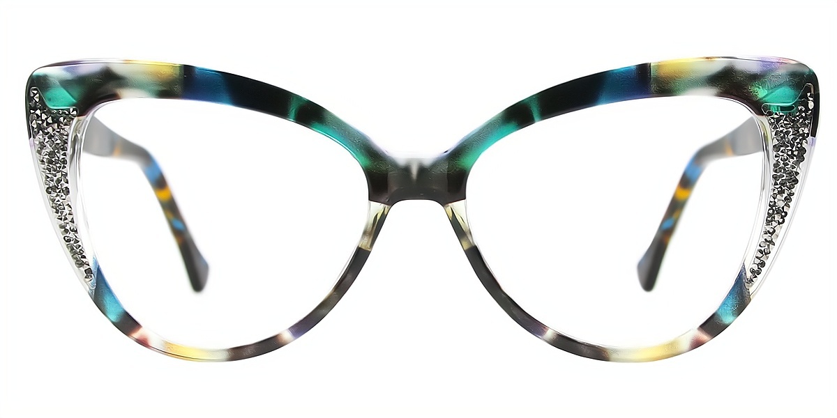 Mix Cat Eye Ornate Unique TR90 Eyeglasses