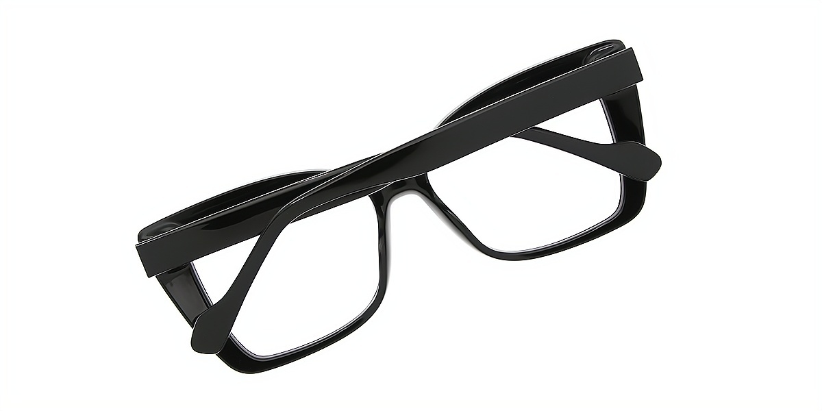 Black Butterfly Ornate Unique TR90 Eyeglasses