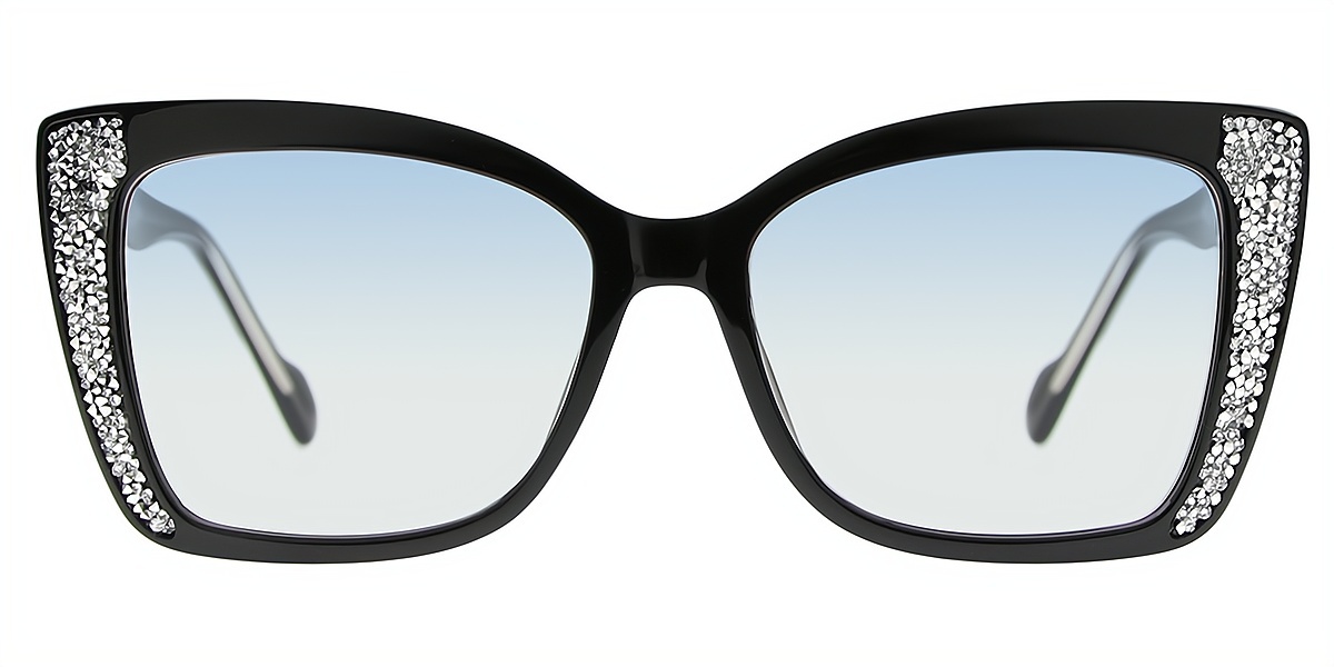 Black Butterfly Ornate Unique TR90 Eyeglasses