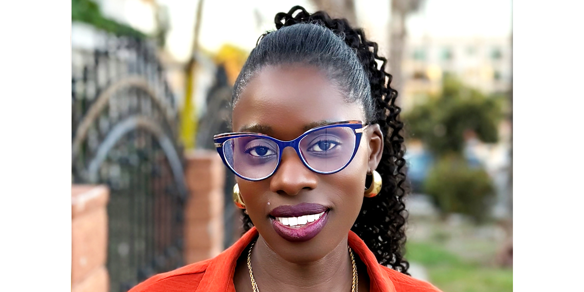 Blue Cat Eye Elegant Mixed Materials Eyeglasses