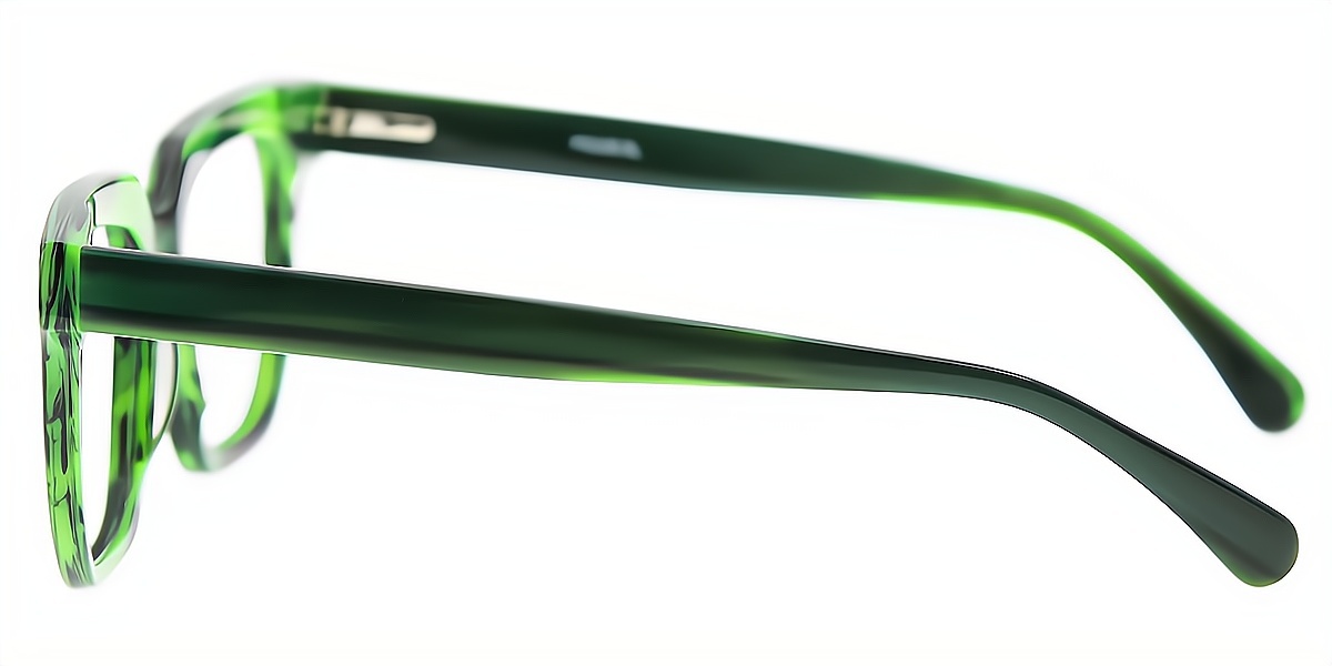 Green Horn Oversized Wide Acetate Eyeglasses