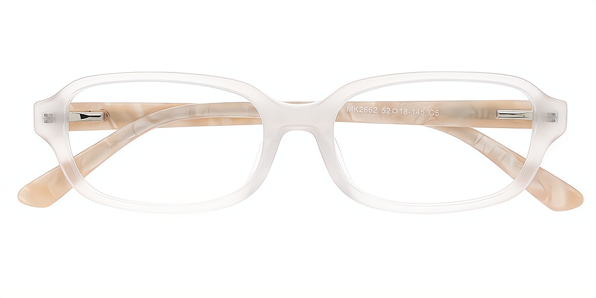 Clear Rectangle Simple Unique Acetate Eyeglasses