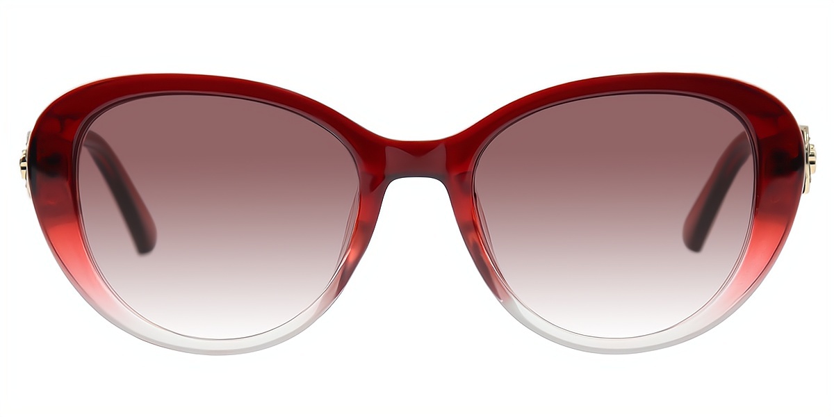 Red Cat Eye Fancy Plastic Eyeglasses