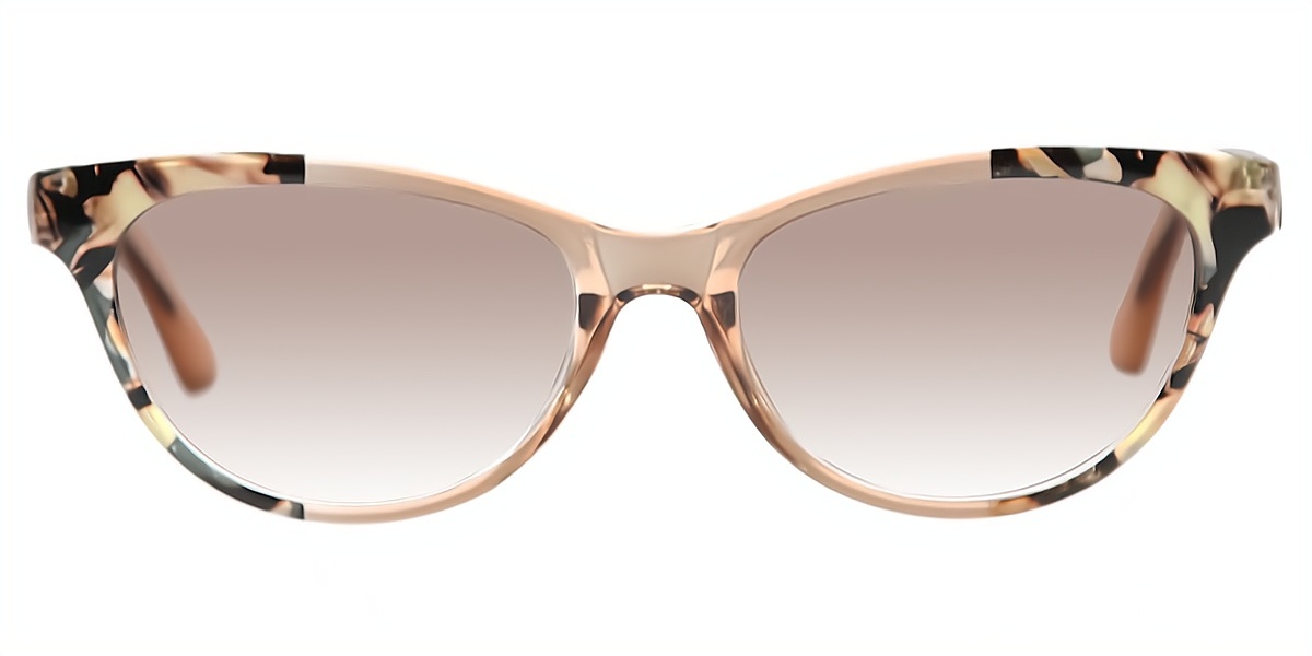 Brown Cat Eye Chic Fancy Plastic Eyeglasses