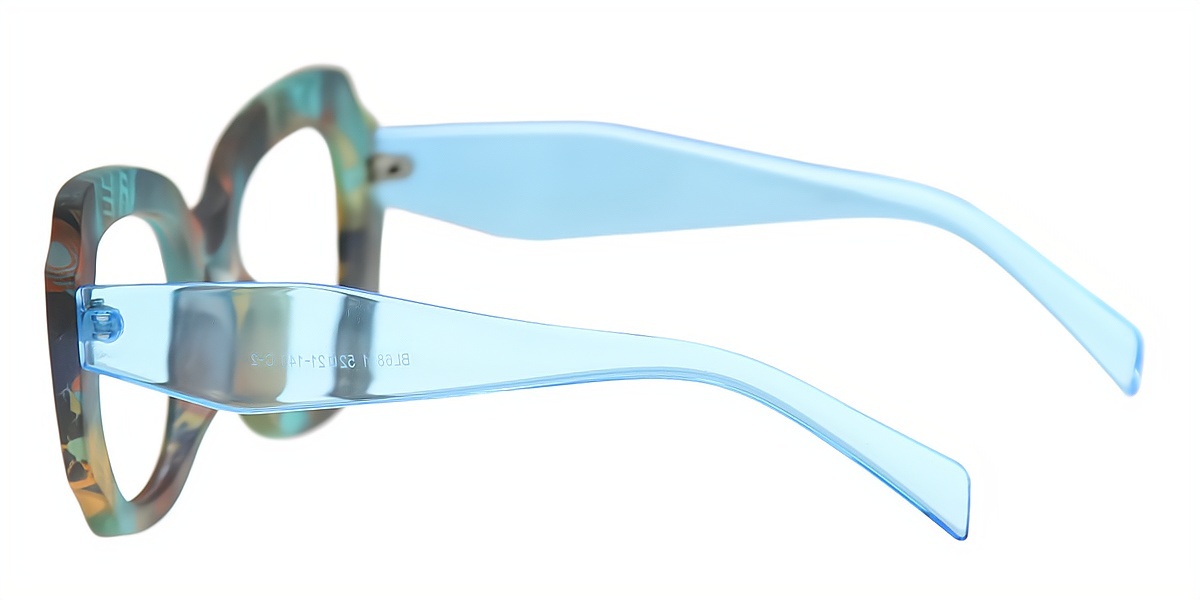 Blue Butterfly Plastic Eyeglasses