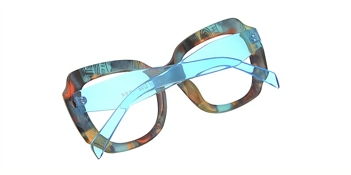 Blue Butterfly Plastic Eyeglasses