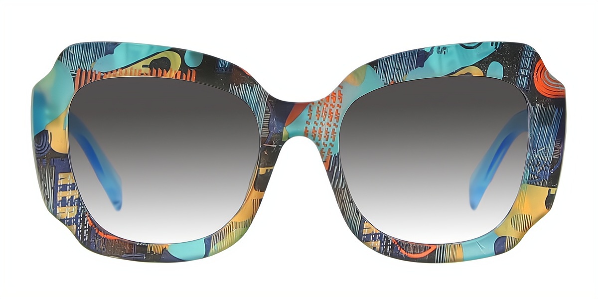 Blue Butterfly Plastic Eyeglasses