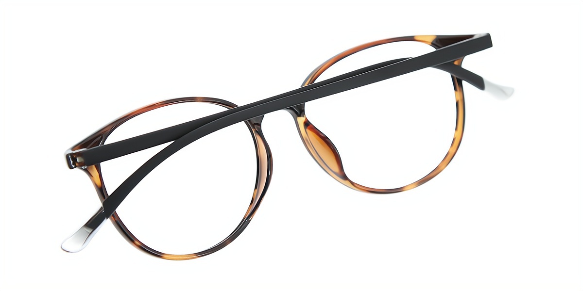 Tortoise Oval Simple TR90 Eyeglasses