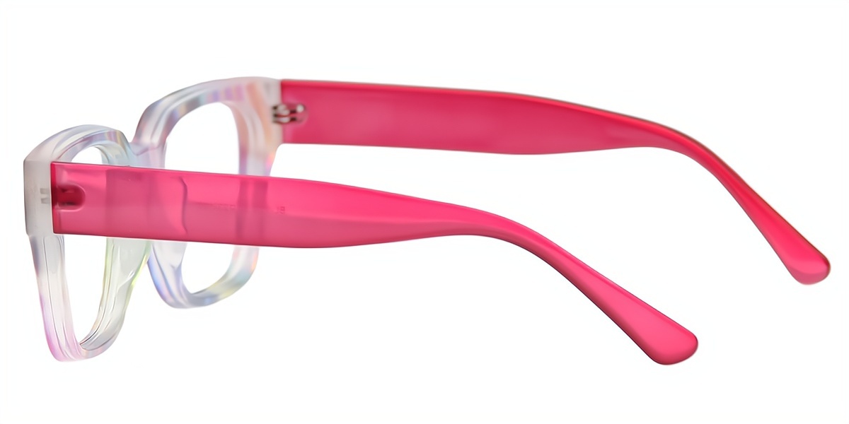 Multicolor Horn Ornate Oversized Plastic Eyeglasses
