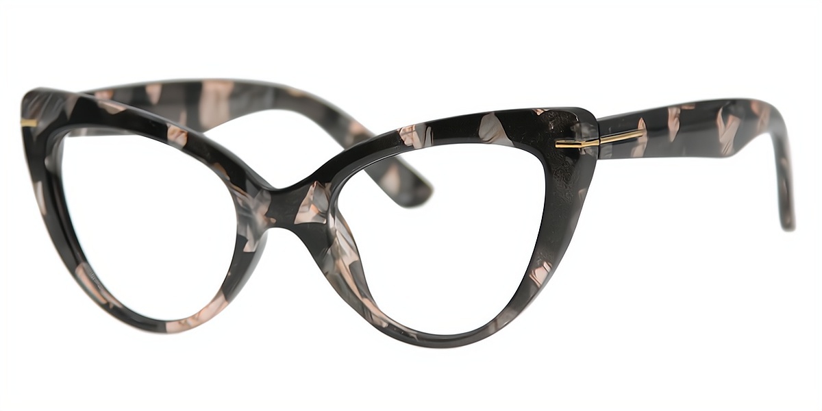 Floral Cat Eye Classic Oversized TR90 Eyeglasses