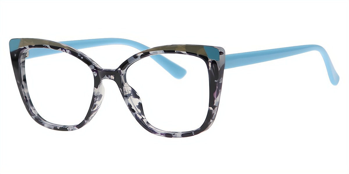 Blue Black Cat Eye Modish TR90 Eyeglasses