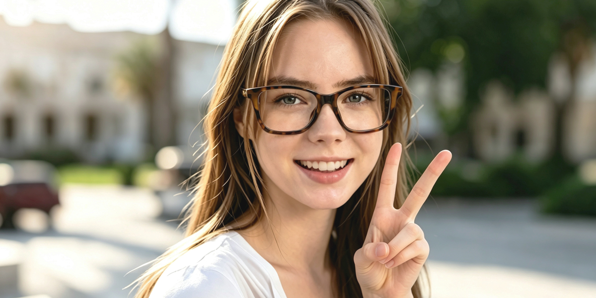 Tortoise Horn Retro TR90 Eyeglasses