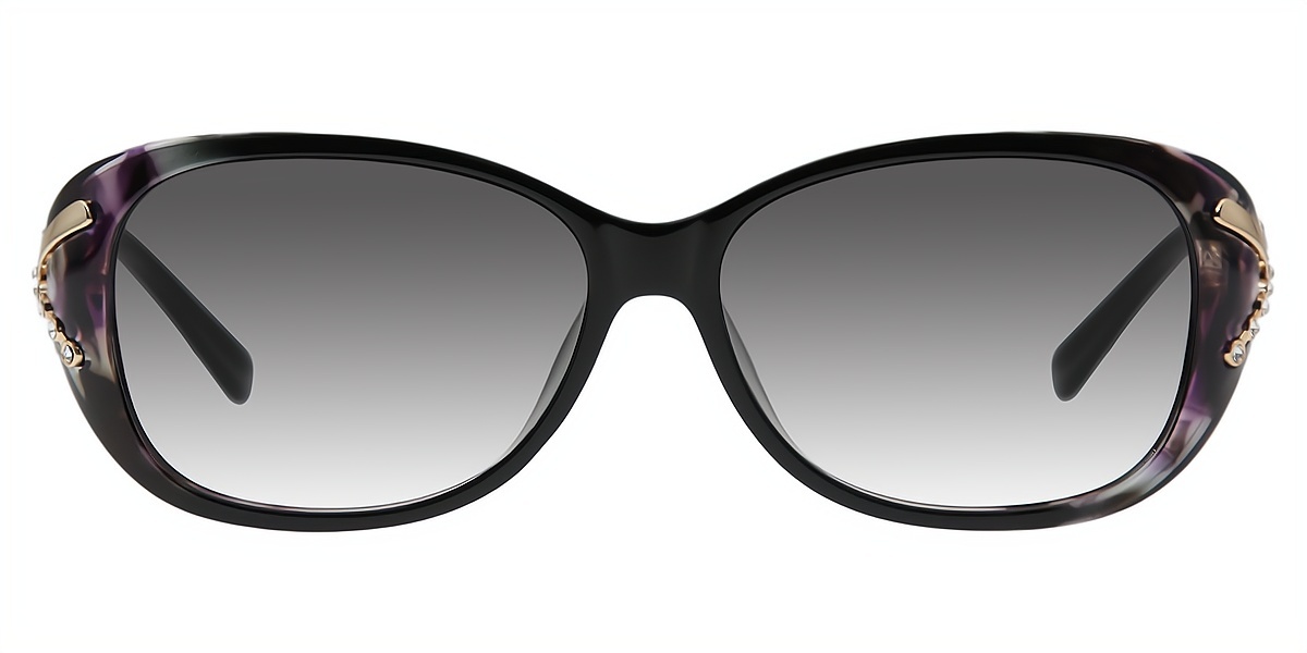 Black Oval Fancy TR90 Eyeglasses