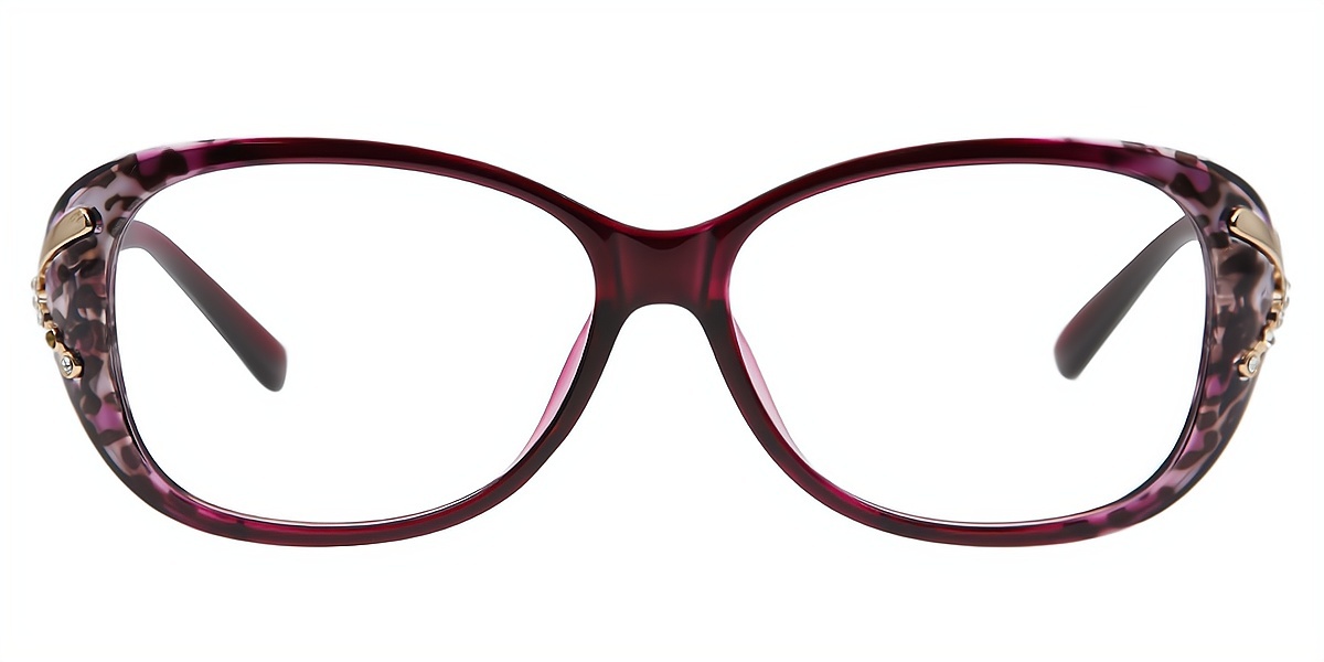 Purple Oval Fancy TR90 Eyeglasses