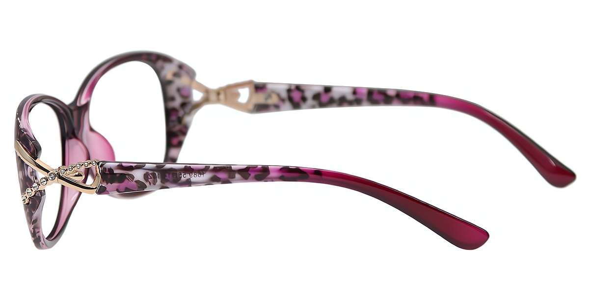 Purple Oval Fancy TR90 Eyeglasses