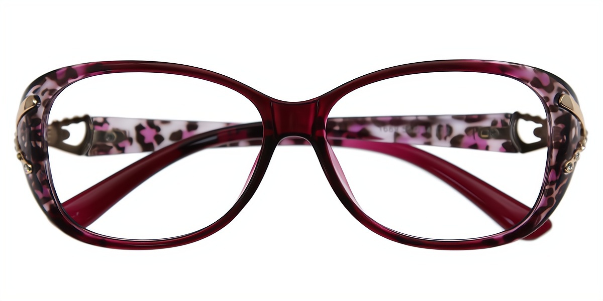 Purple Oval Fancy TR90 Eyeglasses