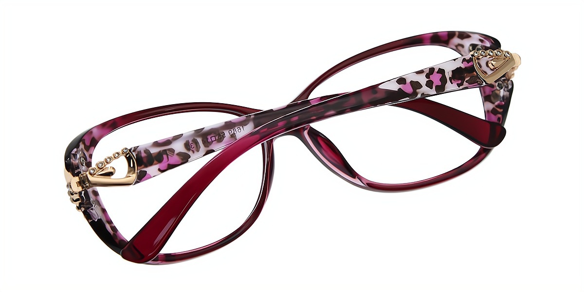 Purple Oval Fancy TR90 Eyeglasses