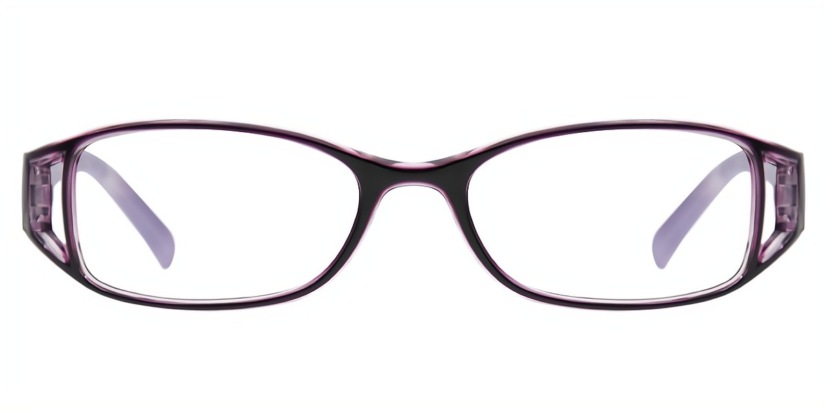 Purple Oval Fancy Plastic Eyeglasses