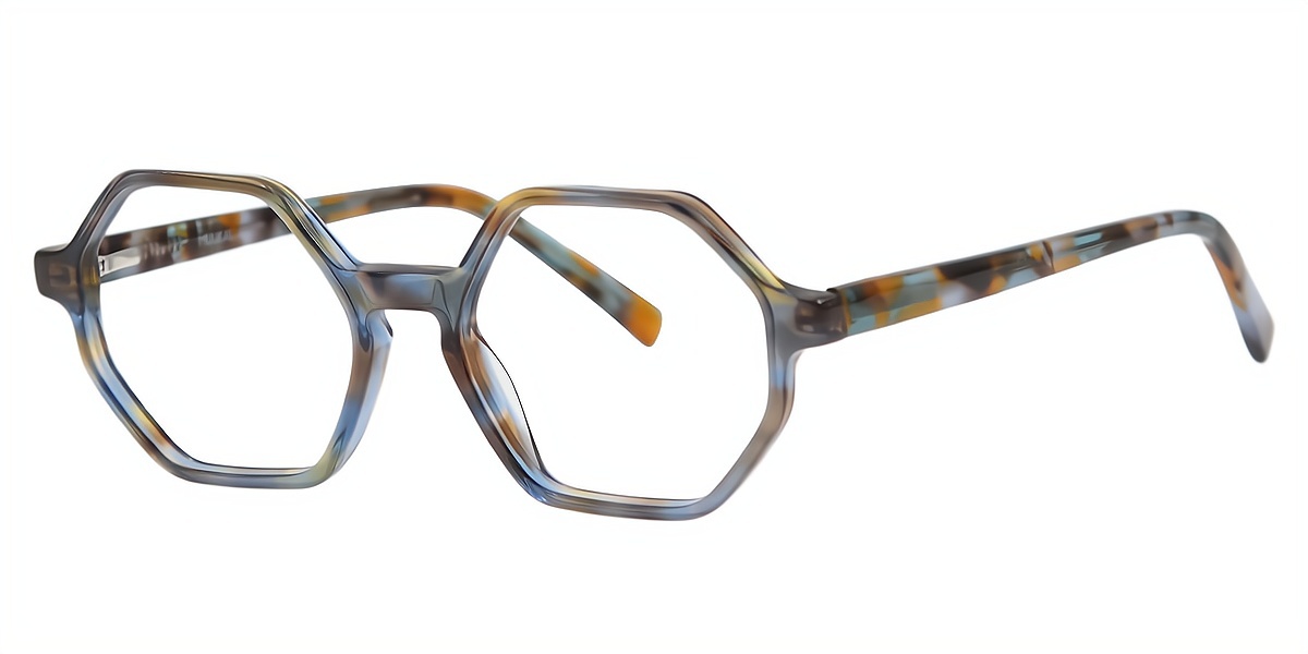 Mix Geometric Geek-Chic Acetate Eyeglasses