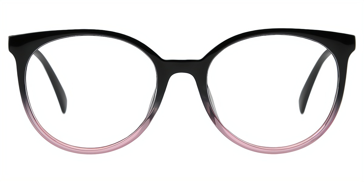 Black Oval Modish Plastic Eyeglasses