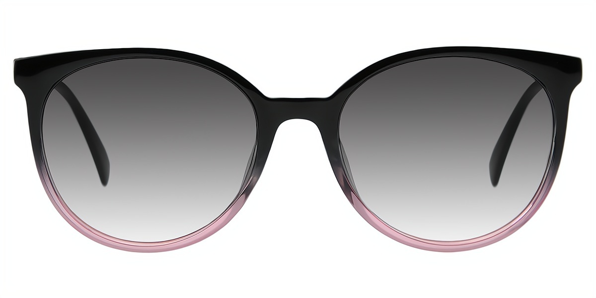 Black Oval Modish Plastic Eyeglasses