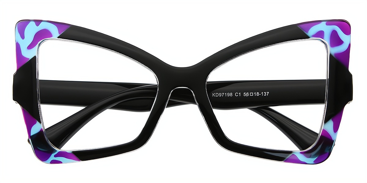 Black Butterfly Modish Plastic Eyeglasses