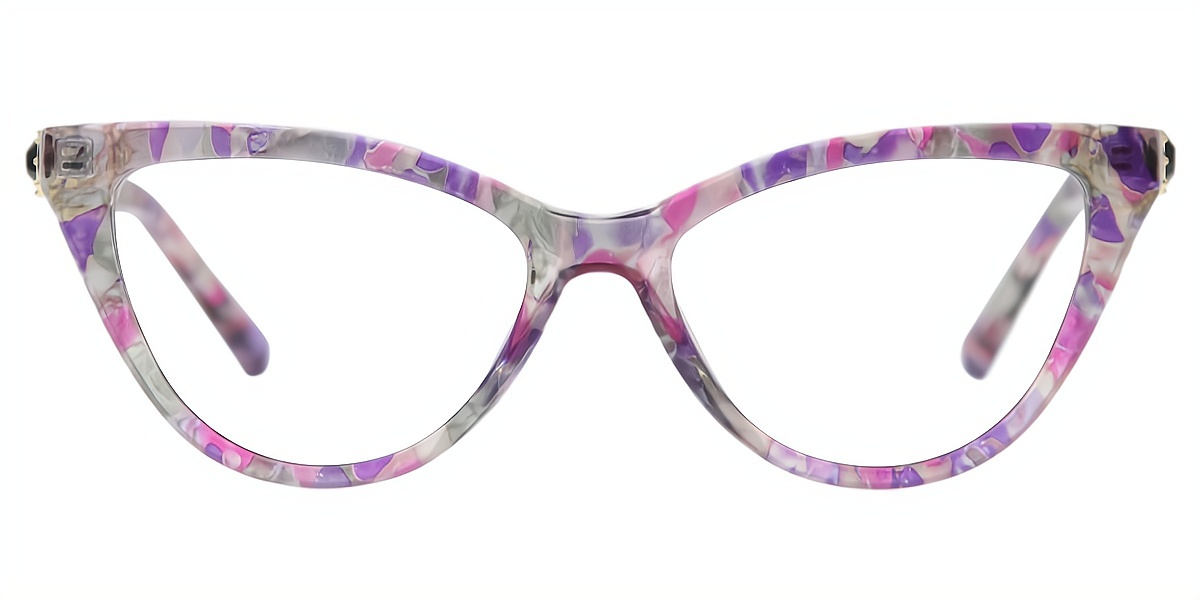 Purple Cat Eye Hipster Plastic Eyeglasses