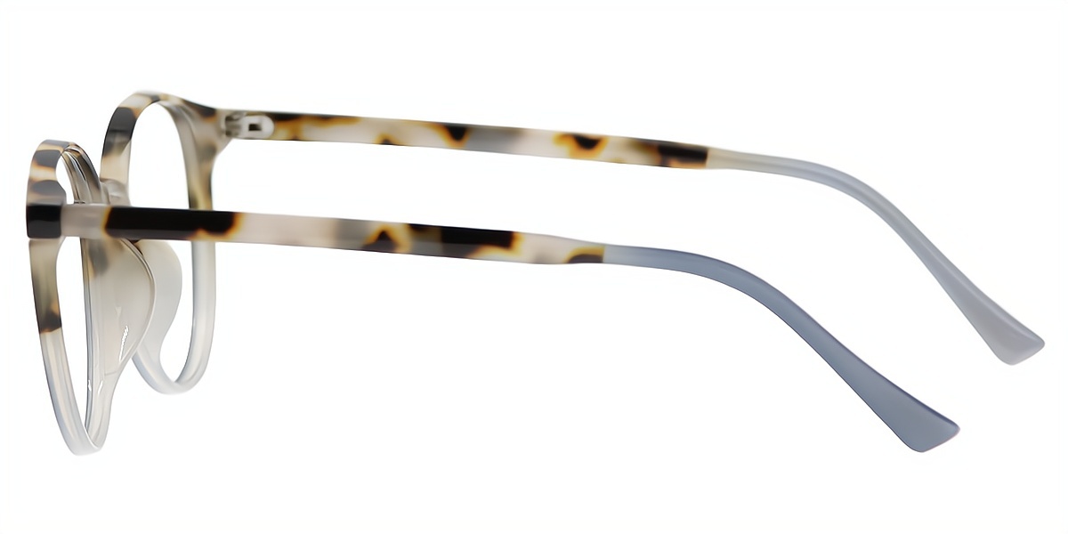 Blue Oval Chic Plastic Eyeglasses