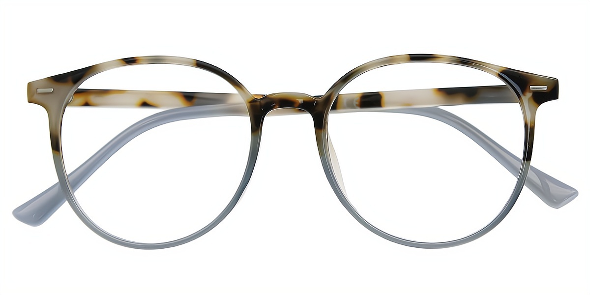 Blue Oval Chic Plastic Eyeglasses