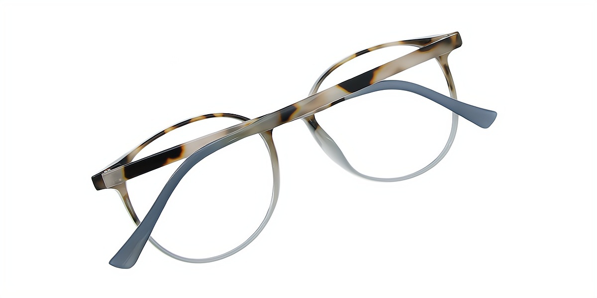 Blue Oval Chic Plastic Eyeglasses