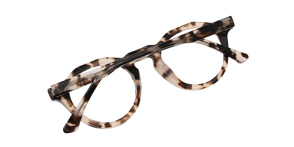 Tortoise Horn Keyhole Bridge Acetate Eyeglasses