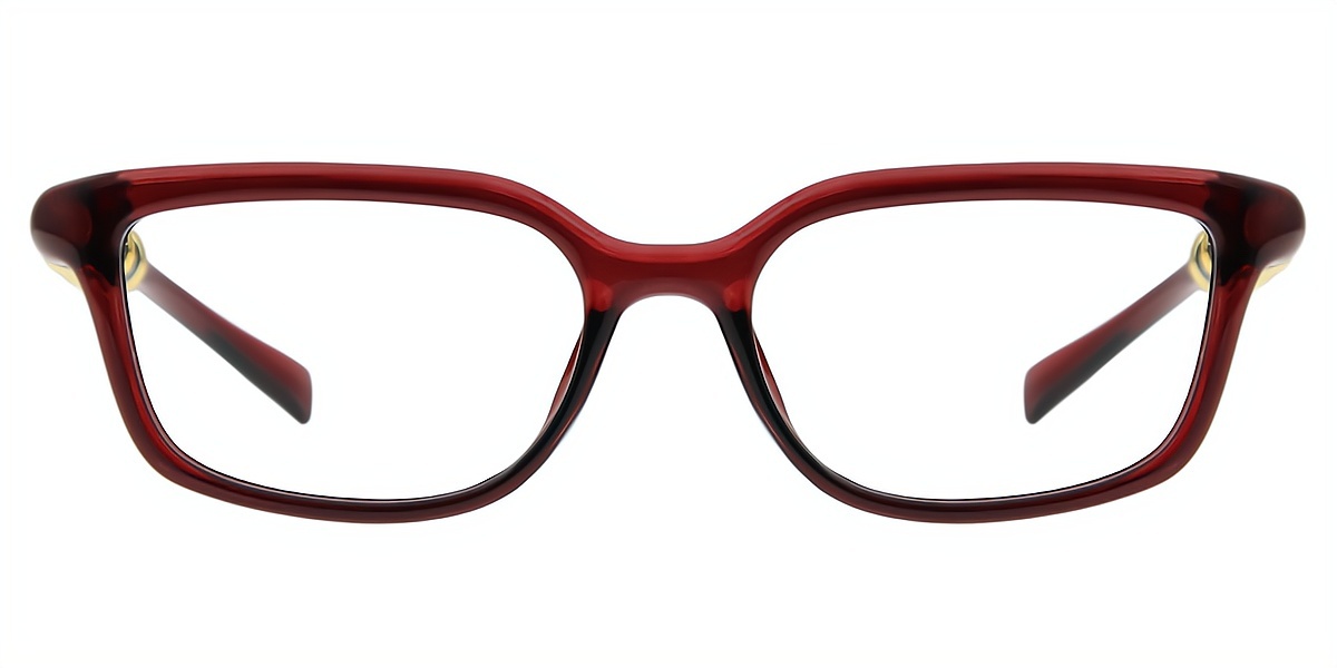 Red Oval Unique Plastic Eyeglasses