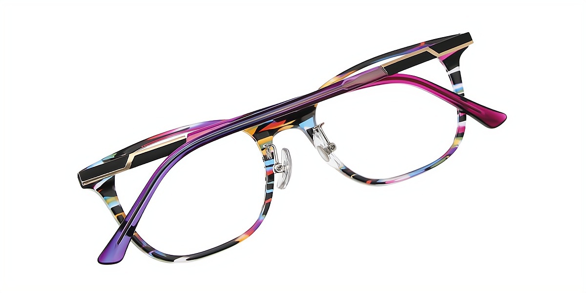 Purple Horn Hipster Acetate Eyeglasses