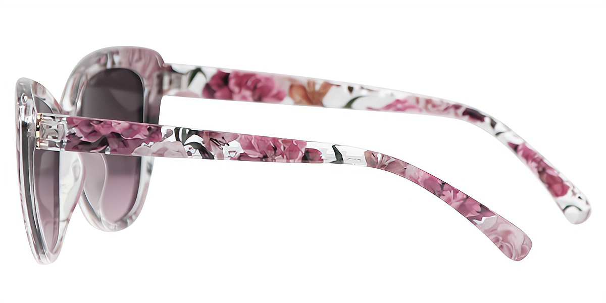 Floral Cat Eye Modish Plastic Eyeglasses