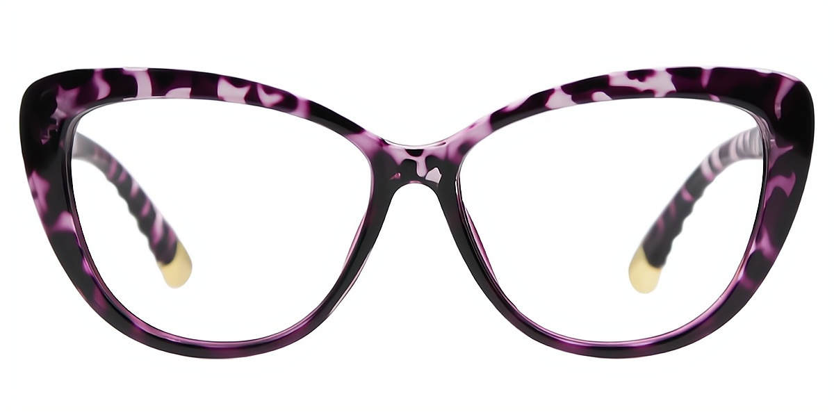 Purple Cat Eye Modish Plastic Eyeglasses