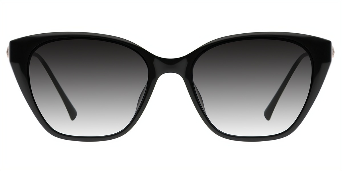 Black Cat Eye Elegant Mixed Materials Eyeglasses