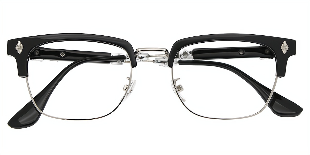 Silver Horn Classic Mixed Materials Eyeglasses