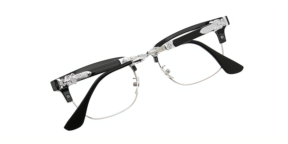Silver Horn Classic Mixed Materials Eyeglasses