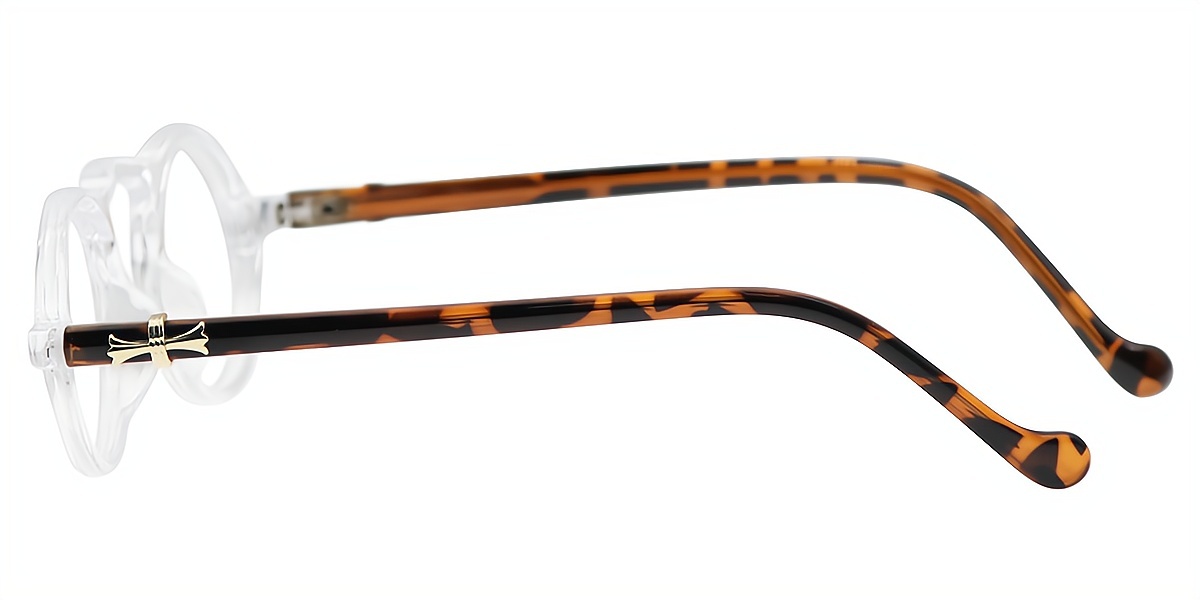 Clear Oval Retro TR90 Eyeglasses