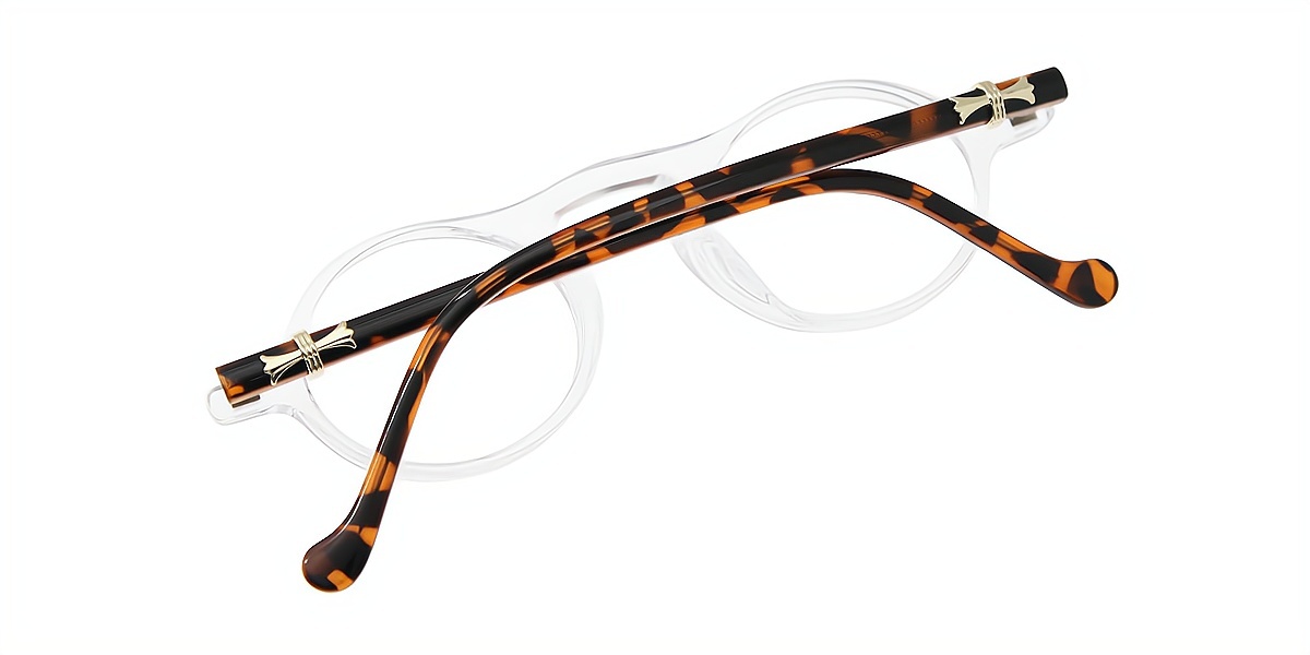 Clear Oval Retro TR90 Eyeglasses