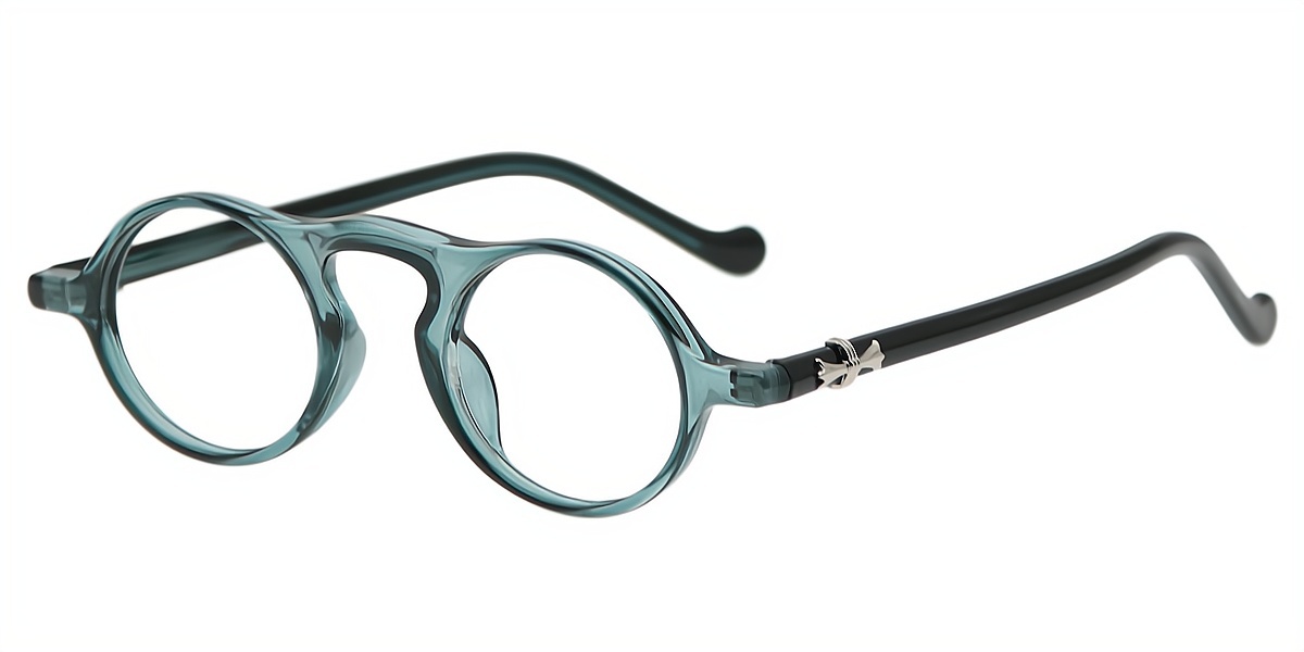 Green Oval Retro TR90 Eyeglasses