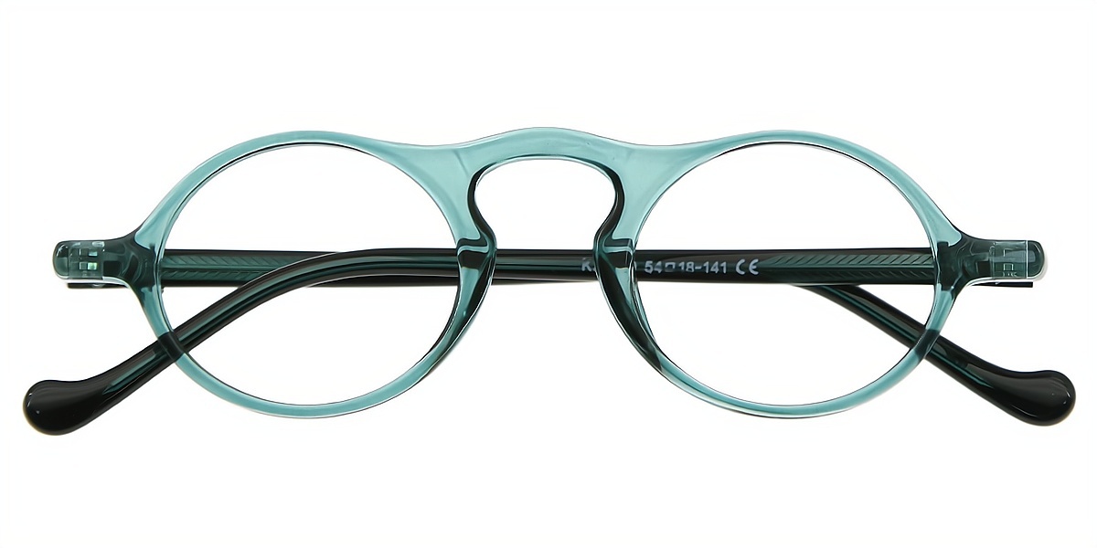Green Oval Retro TR90 Eyeglasses