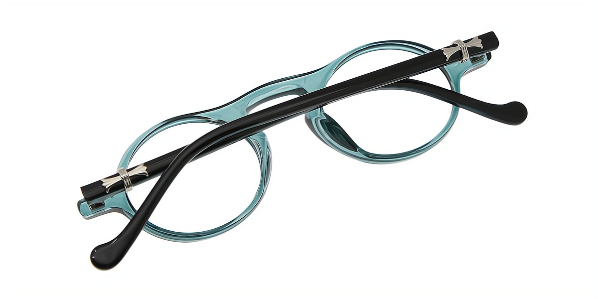 Green Oval Retro TR90 Eyeglasses