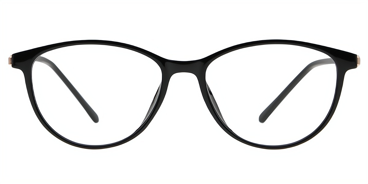 Black Cat Eye Classic Mixed Materials Eyeglasses
