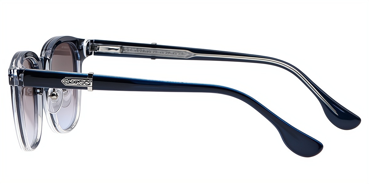 Blue Horn Elaborate Plastic Eyeglasses